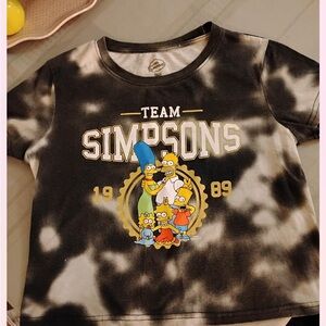 Simpsons Tie-Dye Crop Top